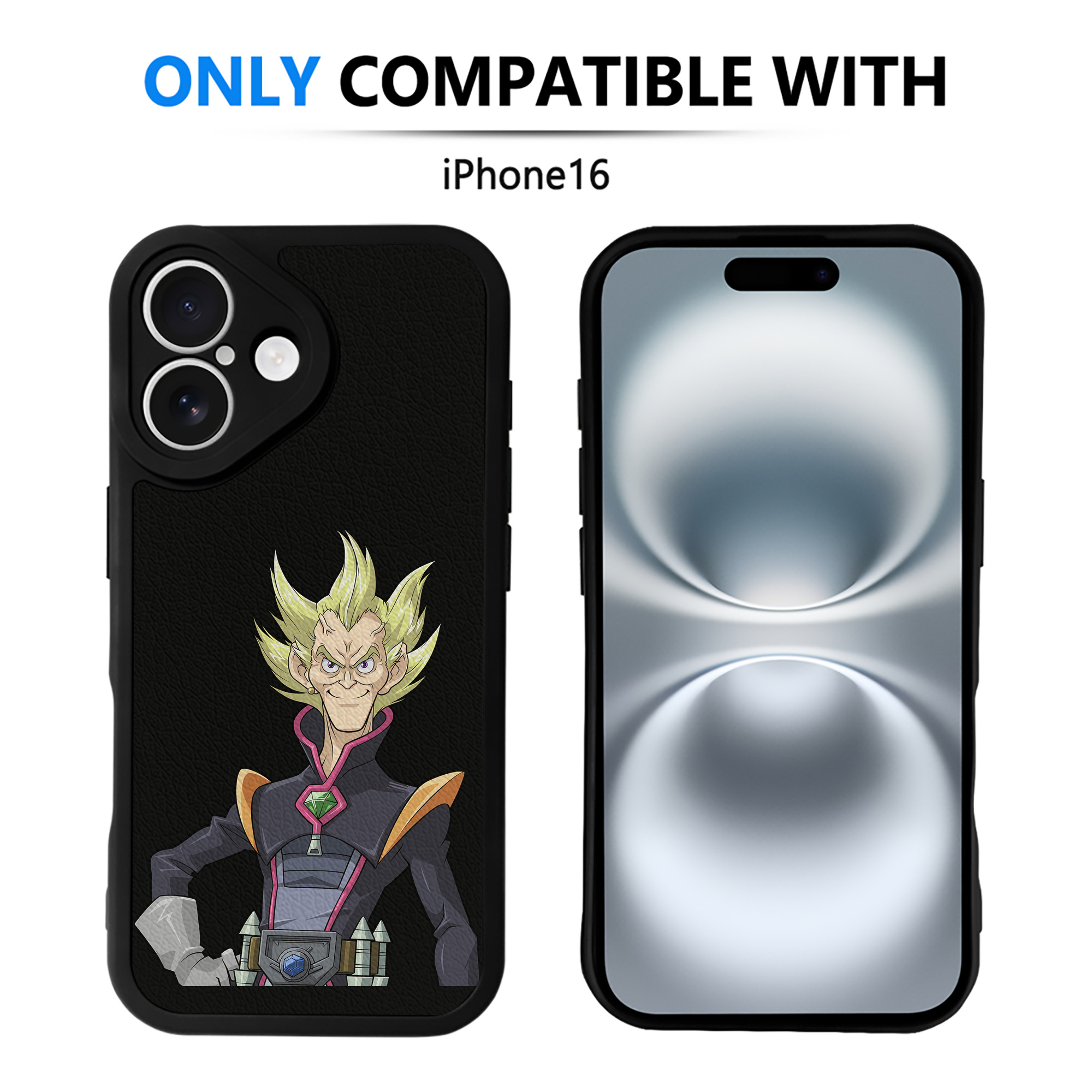 遊☆戯☆王 Yu-Gi-Oh! 【iPhone 16シリーズ対応】シリコンスマホケース（レザー調） 材質：シリコン